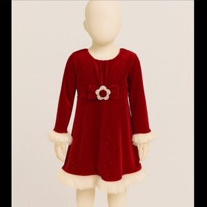 Bonnie Jean red velvet  Christmas dress